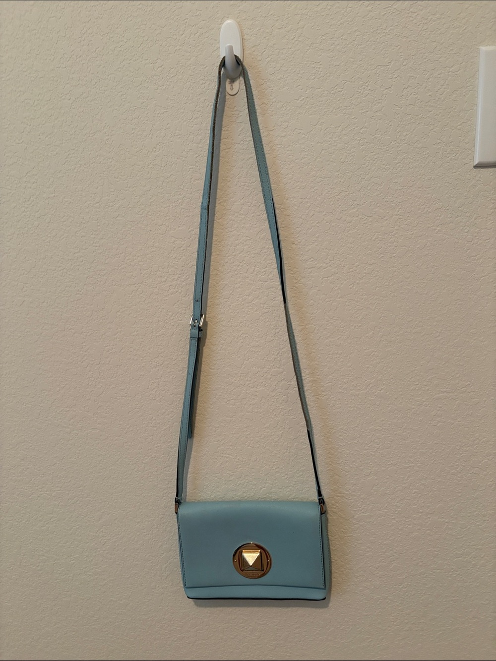 kate spade Light Blue Crossbody with Gold Turn-Lock